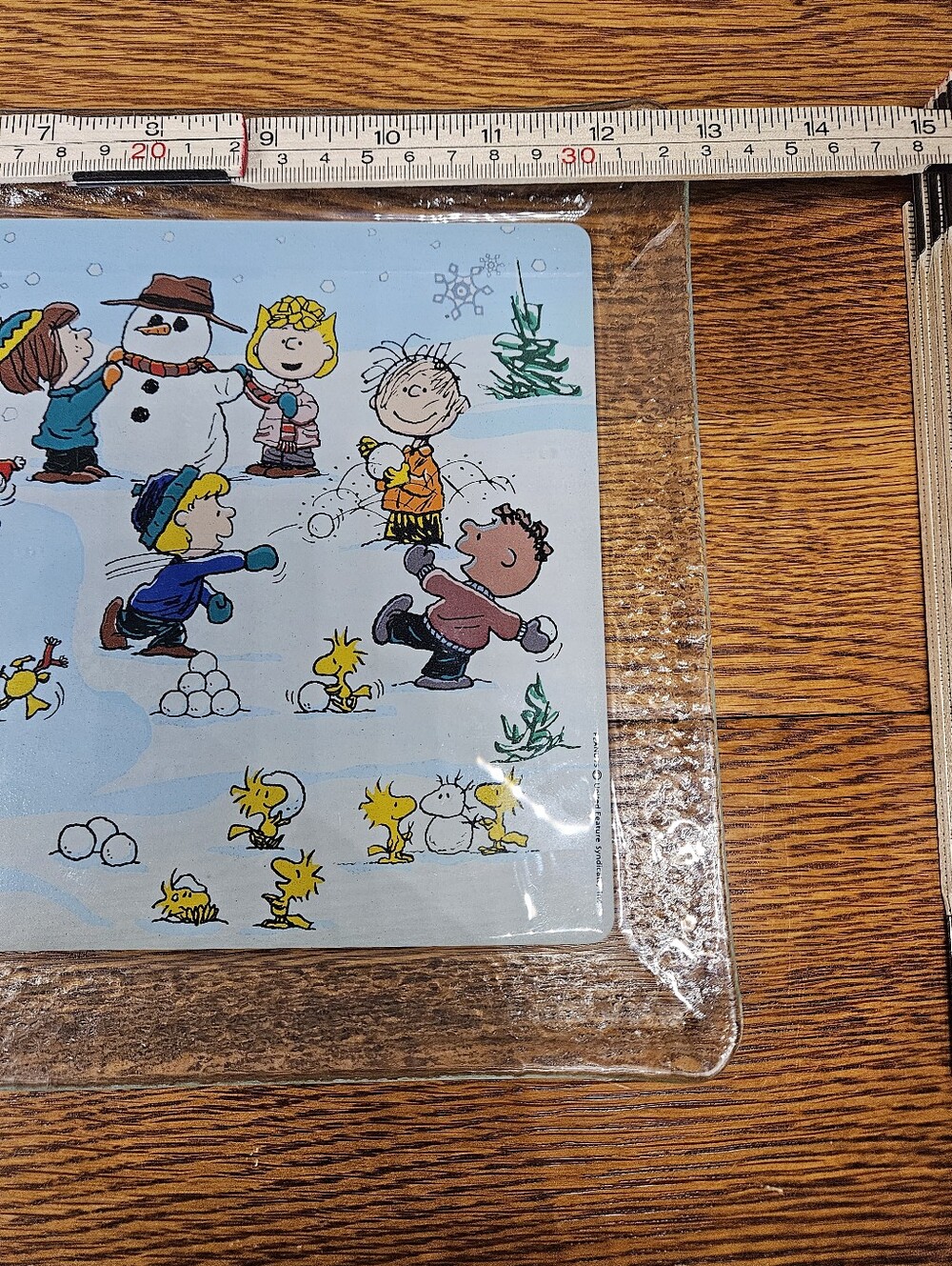 Peanuts Snowball Fight Glass Serving Tray - Picture 9 of 11